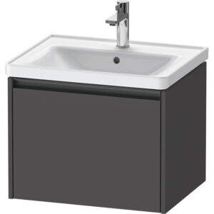 Duravit Ketho 2 wastafelonderbouwkast met 1 lade 58.4x45.5x44cm met greep antraciet grafiet mat K25081049490000