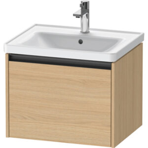 Duravit Ketho 2 wastafelonderbouwkast met 1 lade 58.4x45.5x44cm met greep antraciet natuur eiken mat K25081030300000