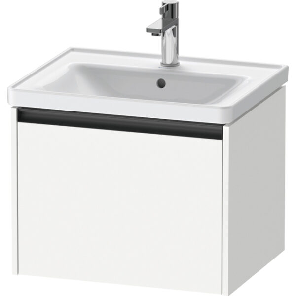 Duravit Ketho 2 wastafelonderbouwkast met 1 lade 58.4x45.5x44cm met greep antraciet wit mat K25081018180000