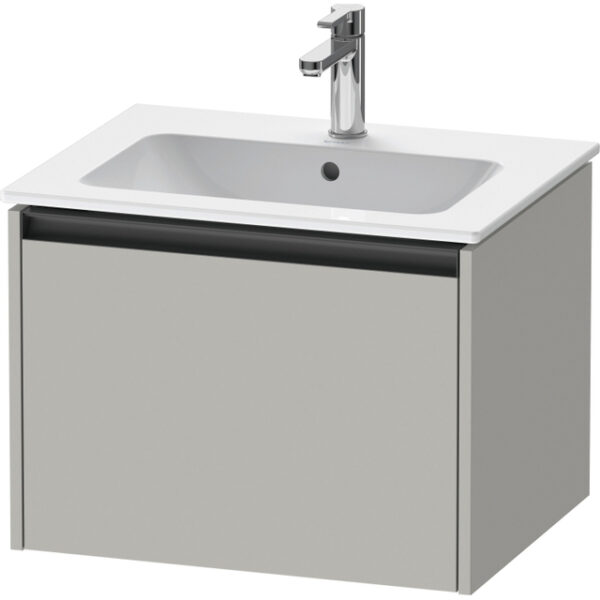 Duravit Ketho 2 wastafelonderbouwkast met 1 lade 61x48x44cm met greep antraciet betongrijs mat K25062007070000