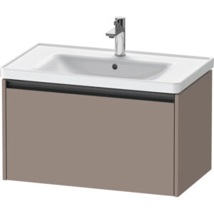 Duravit Ketho 2 wastafelonderbouwkast met 1 lade 78.4x45.5x44cm met greep antraciet basalt mat K25083043430000