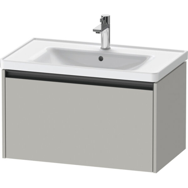 Duravit Ketho 2 wastafelonderbouwkast met 1 lade 78.4x45.5x44cm met greep antraciet betongrijs mat K25083007070000