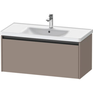 Duravit Ketho 2 wastafelonderbouwkast met 1 lade 98.4x45.5x44cm met greep antraciet basalt mat K25084043430000