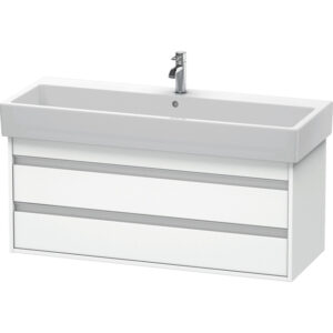 Duravit Ketho Wastafelonderkast 115x44x48cm Standaard greep met softclose spaanplaat wit Mat KT663901818