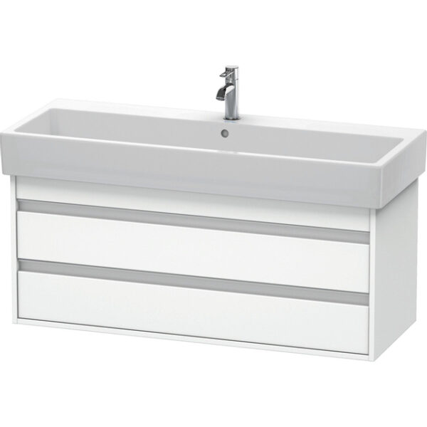 Duravit Ketho Wastafelonderkast 115x44x48cm Standaard greep met softclose spaanplaat wit Mat KT663901818