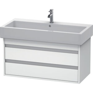 Duravit Ketho Wastafelonderkast 95x44x48cm Standaard greep met softclose spaanplaat wit Mat KT663801818