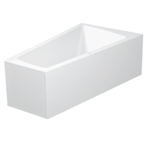 Duravit Paiova bad acryl afgeschuind 170x100x46cm rechts met aangevormd paneel en frame wit 700265000000000