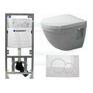 Duravit Philippe Starck 3 compact inbouwreservoir set softclose zitting afdekplaat wit 0290272/0314161/0701131/0700518/