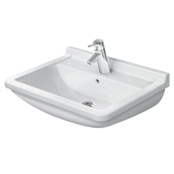 Duravit Philippe Starck 3 wastafel 60x45cm Wondergliss wit 03006000001