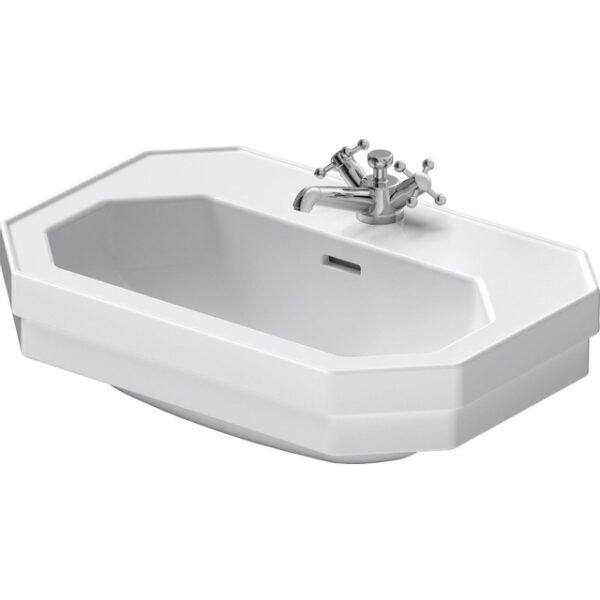 Duravit Serie 1930 wastafel 60x41cm 1 kraangat overloop wit 04386000001