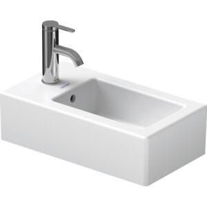 Duravit Vero fontein 25x45cm met kraangat en overloop met wondergliss wit 07022500001