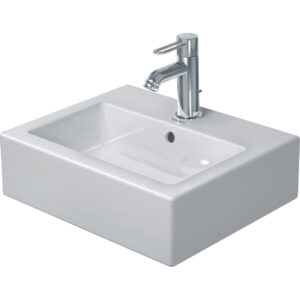 Duravit Vero fontein onderzijde geslepen 45x35cm met kraangat en overloop wit 0704450027