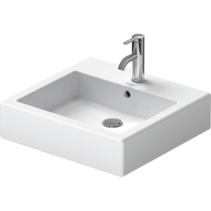 Duravit Vero wastafel 50x47cm met kraangat en overloop met wondergliss wit 04545000001