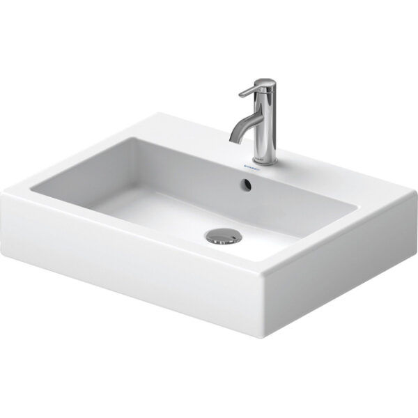 Duravit Vero wastafel 60x47cm met kraangat en overloop met wondergliss wit 04546000001