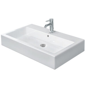 Duravit Vero wastafel 80x47cm met kraangat en overloop met wondergliss wit 04548000001