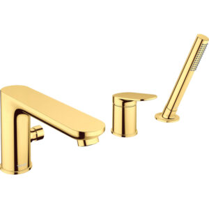 Duravit Wave Badmengkraan - 3-gats - 2 functies - voorsprong 20cm - goud gepolijst wa5260000034