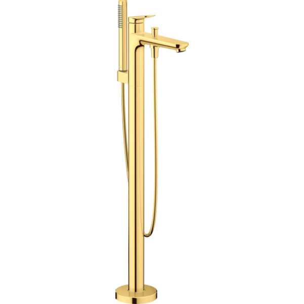 Duravit Wave Badmengkraan - vrijstaand - 2 functies - voorsprong 22.5cm - eengreeps - goud gepolijst wa5250000034