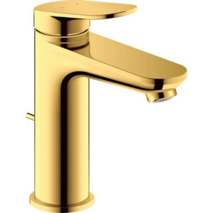 Duravit Wave Wastafelmengkraan - m-size - eengreeps - met waste - voorsprong 12.2cm - goud gepolijst wa1020001034