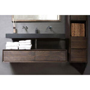 Forzalaqua Bellezza wastafel 80.5x51.5x9cm Rechthoek 0 kraangaten Natuursteen Graniet gezoet 8010301