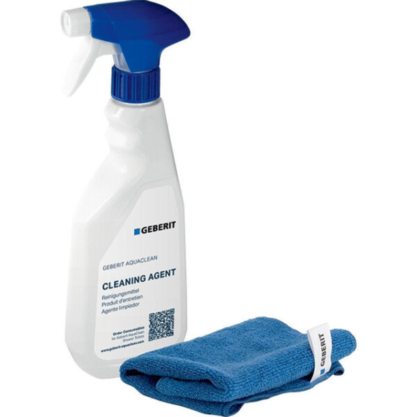 Geberit AquaClean reinigingsmiddelset: reinigingsmiddel en reinigingsdoek 242547001