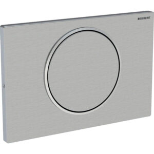 Geberit Sigma10 bedieningplaat met frontbediening voor toilet 24.6x16.4cm rvs geborsteld / gepolijst / geborsteld 115787SN5