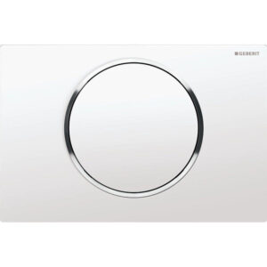 Geberit Sigma10 bedieningplaat met frontbediening voor toilet 24.6x16.4cm wit 115758KJ5