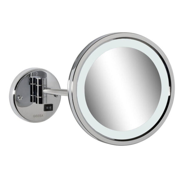 Geesa Mirror Scheerspiegel LED-verlichting 1 arm 3x vergrotend ø 215 mm Chroom 911088