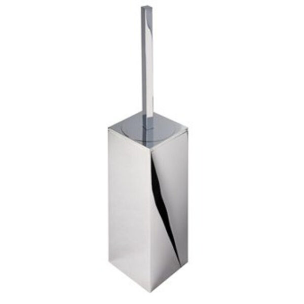 Geesa Modern Art Toiletborstel met houder Chroom (witte borstelkop) 91351002