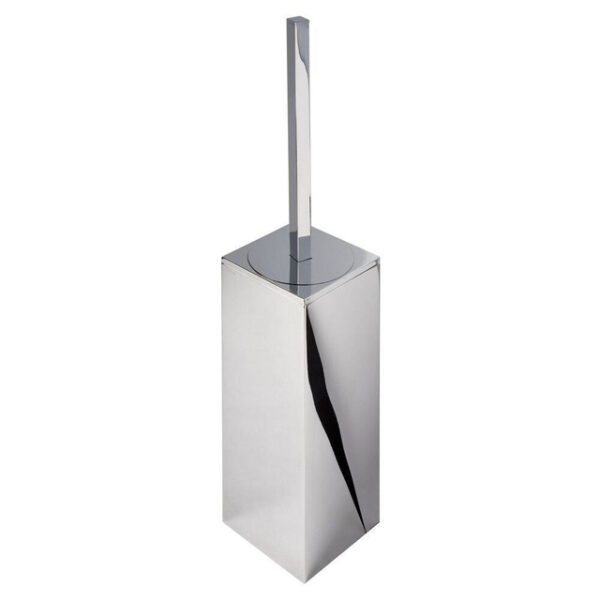 Geesa Modern Art Toiletborstel met houder Chroom (zwarte borstelkop) 91351006