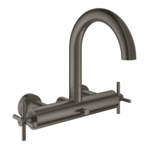 GROHE Atrio 1-gats bidetkraan M-size met waste met kruisgrepen supersteel 24027DC3