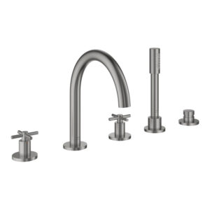 Grohe Atrio 5-gats badrandcombinatie kruisgrepen supersteel 29408DC0