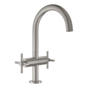 Grohe Atrio L-size wastafelmengkraan push open supersteel 21144DC0