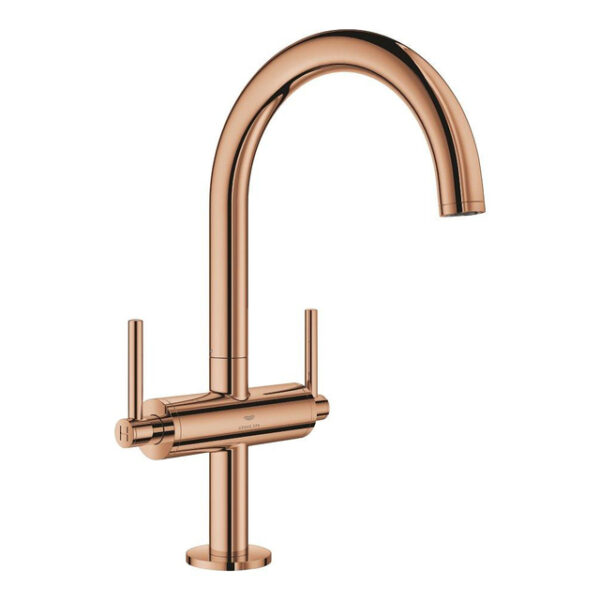 Grohe Atrio L-size wastafelmengkraan push open warm sunset 21145DA0