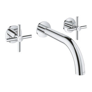 Grohe Atrio S-size 3-gats kruisgrepen wandmengkraan chroom 20661000