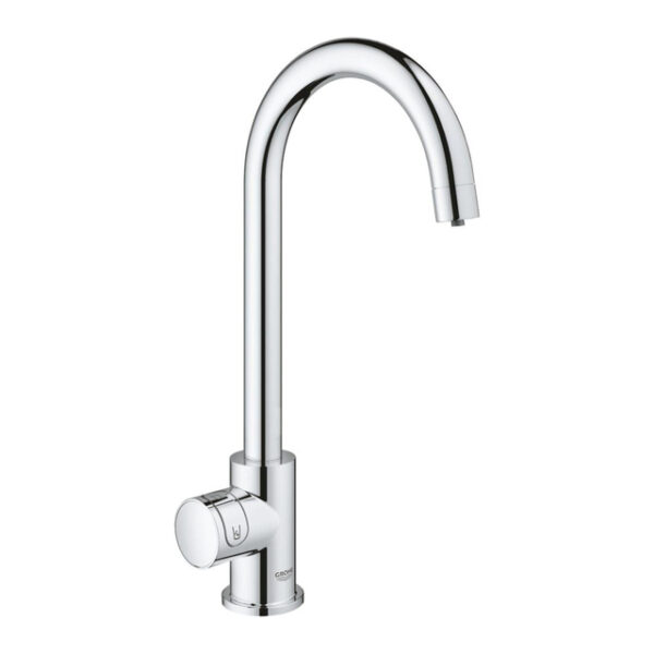 GROHE Blue Home Keukenkraan - 1-gats - C-uitloop - starterkit - Wifi - bleutooth - chilled en sparkling water - chroom 31498001