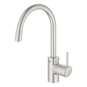 GROHE Concetto Keukenkraan - hoog - draaibare/uittrekbare uitloop - supersteel geborsteld 32663DC3