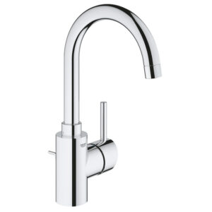 GROHE Concetto wastafelkraan L-size met afvoerplug met hoge draaibare uitloop chroom 32629002