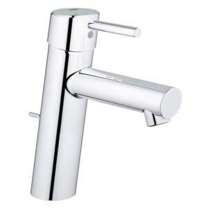 GROHE Concetto waterbesparende wastafelkraan medium met waste 28mm met temperatuurbegrenzer chroom 23450001