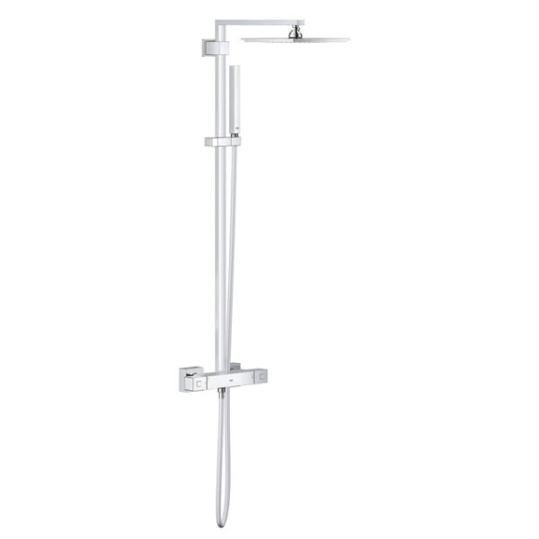 GROHE Cube Regendoucheset Opbouw - hoofddouche 23cm - handdouche staaf - thermostatisch - chroom 26087000