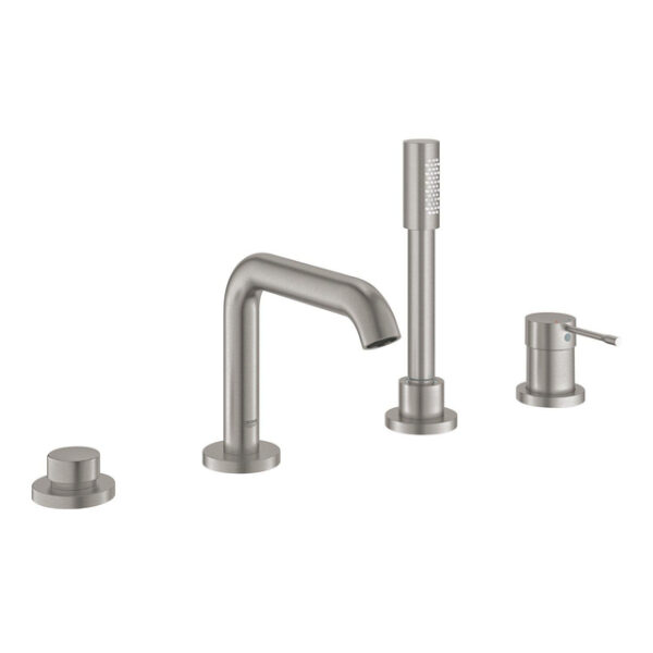 GROHE Essence new afdekset 4 gats badrandcombinatie met douchegarn. supersteel 19578DC1