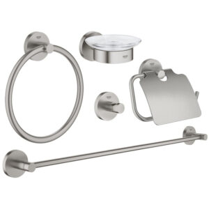 GROHE Essentials accessoireset 5 in 1 supersteel 40344DC1