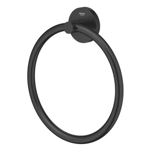 GROHE Essentials Handdoekring - 18cm - matte black 1024612430