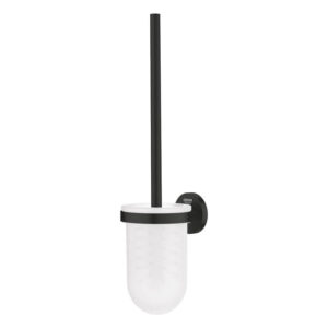 GROHE Essentials Toiletborstel - 12.1x39.8cm - met houder - wandmontage - matte black 1024682430