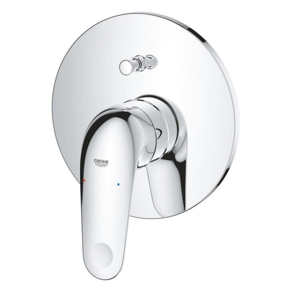 GROHE Euroeco Badmengkraan - inbouw - eengreeps - met omstel - rond - chroom 32747001