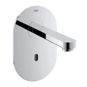 GROHE Euroeco Cosmopolitan E afbouwdeel v wandkraan met uitloop 17cm zonder menging met tranformator 230V chroom 36273000