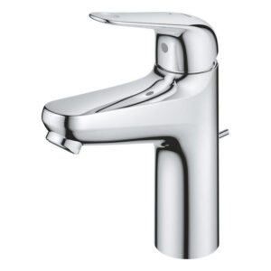 GROHE Euroeco Wastafelmengkraan - m-size - met trekwaste - chroom 24268001