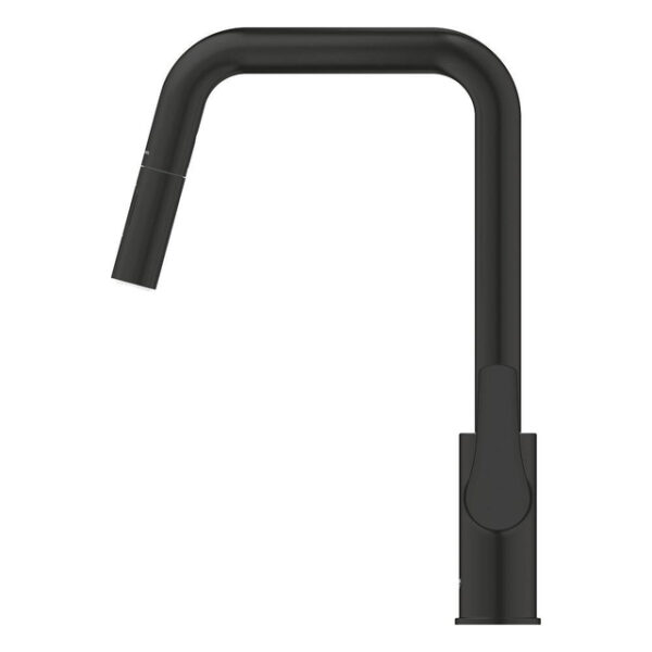 GROHE Eurosmart Keukenmengkraan - 22.1cm - uitrekbare handdouche - 2 straalsoorten - matte black 306192430