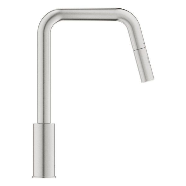 GROHE Eurosmart Keukenmengkraan - 22.1cm - uitrekbare handdouche - 2 straalsoorten - supersteel 30619DC0