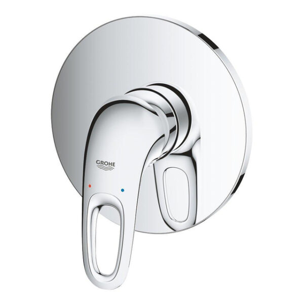 Grohe Eurostyle New Inbouwthermostaat - 1 knop - zonder omstel - open greep - chroom 24048003