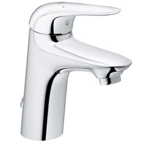 GROHE Eurostyle New waterbesparendes wastafelkraan M size met ketting met gesloten greep chroom 23714003